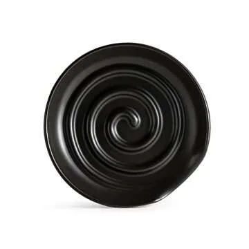 Cormomu Spoon Rest - Large Kitchen Spoon Holder with Spiral Pattern for Rustic Decor