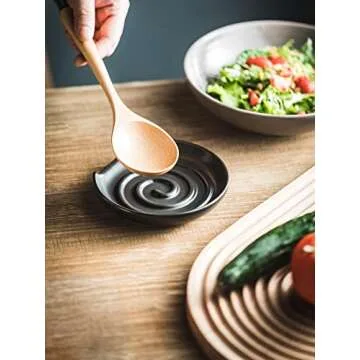 Cormomu Large Spoon Rest Holder for Kitchen Decor