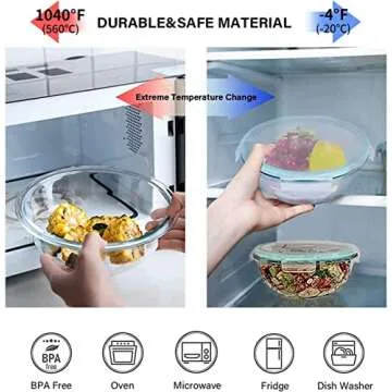 Versatile Luvan Glass Mixing Bowl Set with Lids
