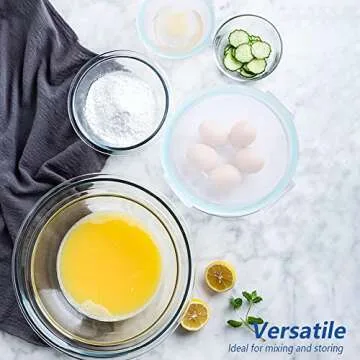 Versatile Luvan Glass Mixing Bowl Set with Lids