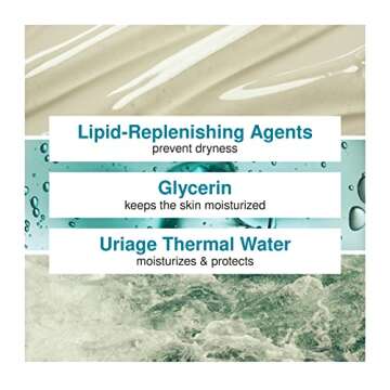 URIAGE Cleansing Oil 17 fl.oz. | Extra Gentle Cleanser for Face and Body - Leaves the Skin Clean and Moisturized | Ideal for all Skin Types, Even Very Dry and Sensitive Ones