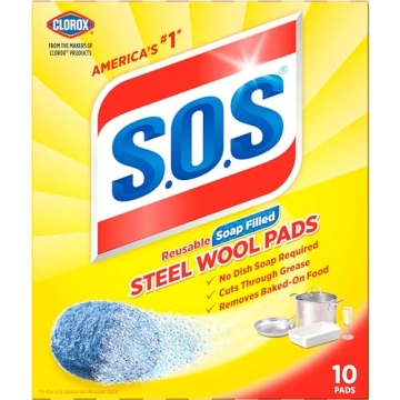 S.O.S Steel Wool Soap Pads 10 Ct for Efficient Cleaning