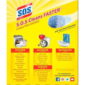 S.O.S Steel Wool Soap Pads 10 Ct for Efficient Cleaning