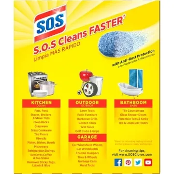 S.O.S Steel Wool Soap Pads 10 Ct for Efficient Cleaning