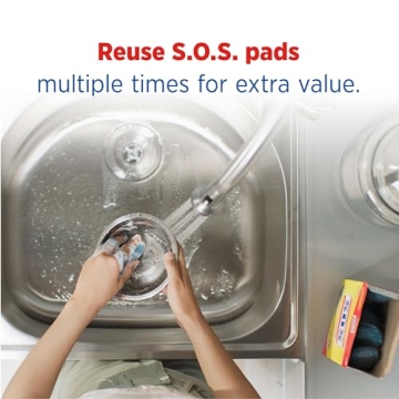 S.O.S Steel Wool Soap Pads 10 Ct for Efficient Cleaning