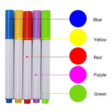 10 Pcs Dry Erase Dots Circles for Classroom Table, 20 PCS Magnetic Dry Erasers & 10PCS Dry Erase Markers, Removable Vinyl Dots Stickers Wall Decal for Drills and Training Home, Office, School Teaching