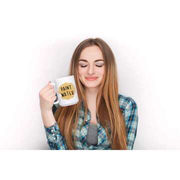 PRINT SUPREMACY Paint Water Mug-11 Ounce White Ceramic Mug, Art Teacher Present, Art Teacher Appreciation, Teacher's Present For Women, Funny Teacher, Mug For Teachers, Appreciation Fun Teacher