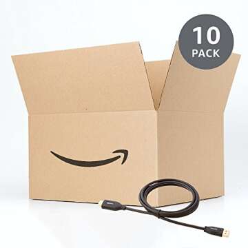 Amazon Basics DisplayPort to HDMI Display Cable, Uni-Directional, 4k@30Hz, 1920x1200, 1080p, Gold-Plated Computer Monitor Projector Plugs, 6 foot - Pack of 10, Black