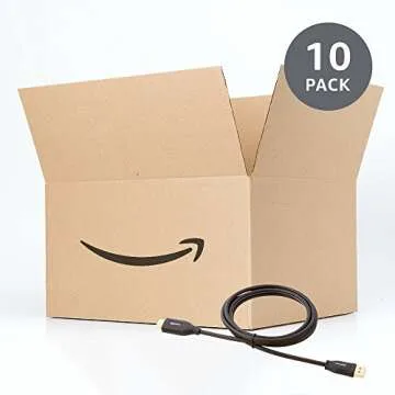 Amazon Basics DisplayPort to HDMI Display Cable, Uni-Directional, 4k@30Hz, 1920x1200, 1080p, Gold-Plated Computer Monitor Projector Plugs, 6 foot - Pack of 10, Black