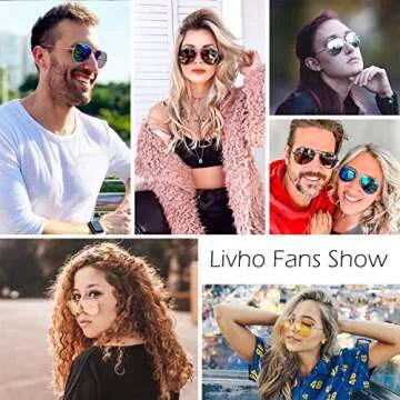 LIVHO Aviator Sunglasses with UV400 Protection for All