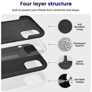 OTOFLY Compatible with iPhone 11 Pro Max Case,Ultra Slim Fit iPhone Case Liquid Silicone Gel Cover w...