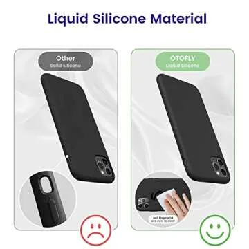 OTOFLY Compatible with iPhone 11 Pro Max Case,Ultra Slim Fit iPhone Case Liquid Silicone Gel Cover with Full Body Protection Anti-Scratch Shockproof Case (Black)