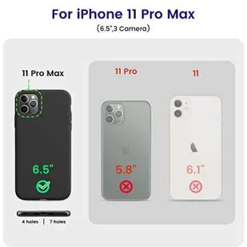OTOFLY Compatible with iPhone 11 Pro Max Case,Ultra Slim Fit iPhone Case Liquid Silicone Gel Cover with Full Body Protection Anti-Scratch Shockproof Case (Black)