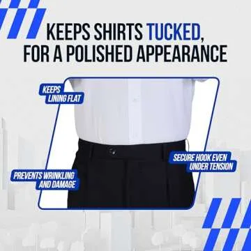 Shirt Stay Plus Tuck-It Belt Style Shirt Stay for Men Police and Military from (Made in USA -Standard Size)(Select Series)