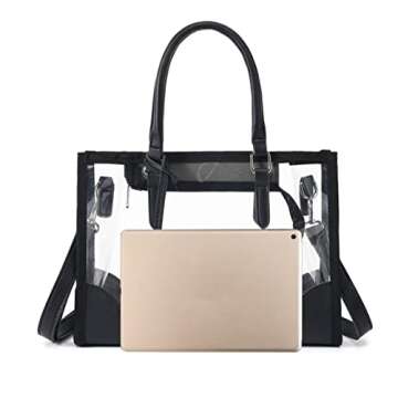 FAIME Clear Bags for Women, Cute Clear Crossbody Purse Stadium Approved, Clear Handbag with Adjustab...