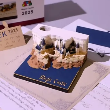 MACTANO 2025 3D Art Calendar DIY Magic Castle Note Pad