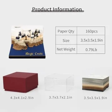 MACTANO 2025 3D Art Calendar DIY Magic Castle Note Pad