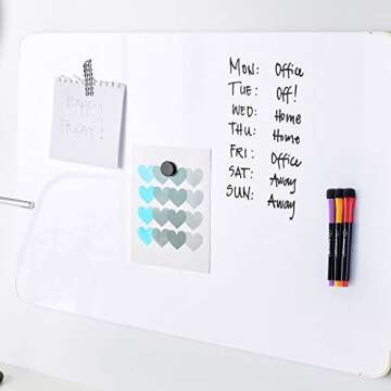 Dry Erase Markers, Magnetic Dry Erase Pen, 10-Pack Bullet Tip Whiteboard Marker with Erase for White board & Calendar, Refrigerator