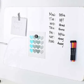 Dry Erase Markers, Magnetic Dry Erase Pen, 10-Pack Bullet Tip Whiteboard Marker with Erase for White board & Calendar, Refrigerator