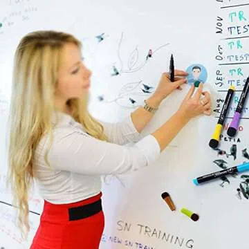 Dry Erase Markers, Magnetic Dry Erase Pen, 10-Pack Bullet Tip Whiteboard Marker with Erase for White board & Calendar, Refrigerator