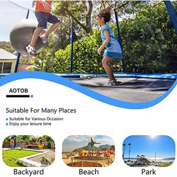 AOTOB 8 FT Trampoline with Safety Net and Accessories