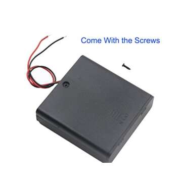 LAMPVPATH (Pack of 4) 3 AA Battery Holder with Switch, 4.5V Battery Holder with Switch, 3X 1.5V AA Battery Holder with Leads and Switch