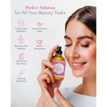 Rose Water Spray for Face by Leven Rose - Pure Natural Moroccan Rosewater Hydrosol Face Spray - Organic Rose Water for Hair 4 oz