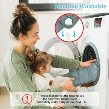 Electric Heating Pad for Back Pain & Period Cramps Relief