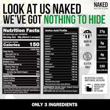 Naked Chocolate Casein - Pure Micellar Protein - Bulk Size