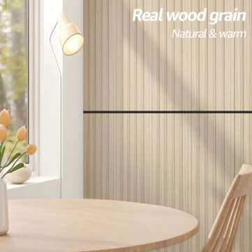 Art3d WPC Wainscoting Panels, 16-Pack 48 x 6 Inch 3D Wall Accents for Interior Wall Decor, Living Room, Bedroom, Oak