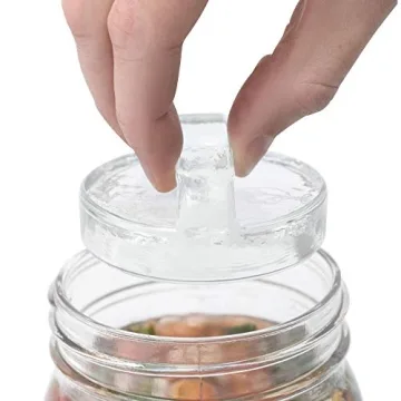 5-Pack Glass Fermentation Weights with Handles - Easy Grasp for Mason Jars