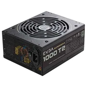 EVGA SuperNOVA 1000 T2, 80+ TITANIUM 1000W, Fully Modular, EVGA ECO Mode, 10 Year Warranty , Includes FREE Power On Self Tester, Power Supply 220-T2-1000-X1