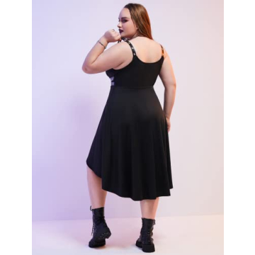 Plus Size Vintage 50s Sleeveless Swing Cocktail Dress