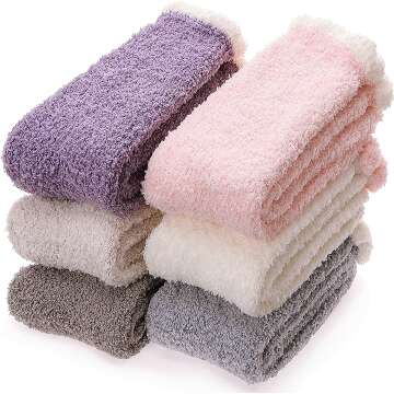 MOGGEI Cozy Fluffy Fleece Winter Socks for Women