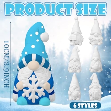 CroBlissful Paint Your Own Gnome Winter Statues Set
