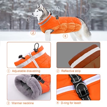 Lelepet Dog Coat with Built-in Harness and Reflective Features