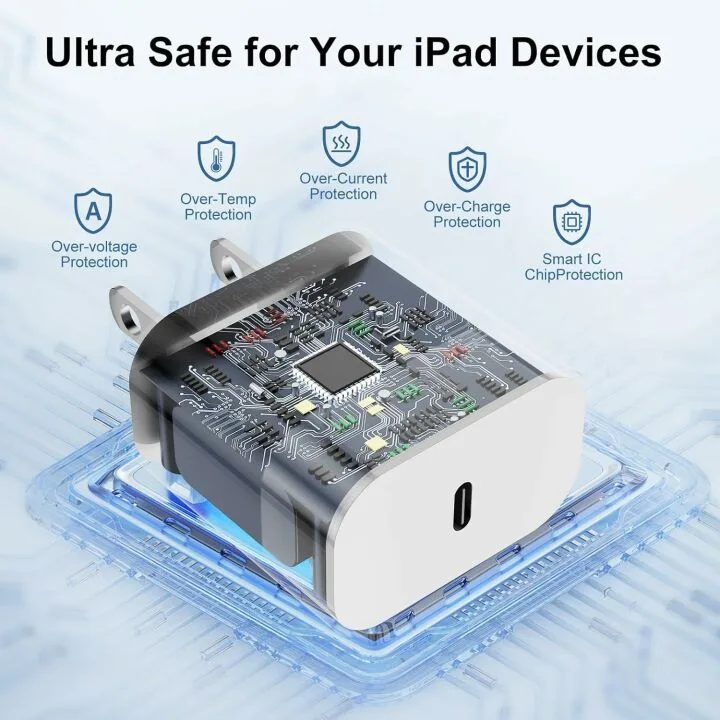 10 Ft iPhone 15 Charger with 20W USB-C Block - 2 Pack