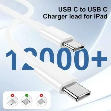10 Ft iPhone 15 Charger with 20W USB-C Block - 2 Pack