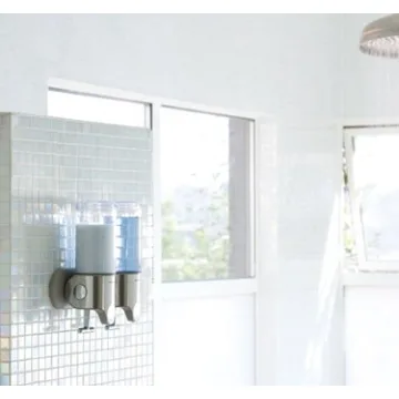 simplehuman Triple Wall Mount Shower Pump, 3 x 15 fl. oz. Shampoo and Soap Dispensers, Stainless Steel