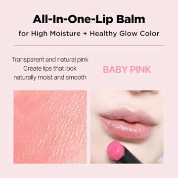 ISOI Bulgarian Rose Lip Treatment Balm Pure Red 5g (0.18oz) | Dewy Gloss Finish Lip Tinted Balm | Korean Lip Moisturizer with Bulgarian Rose Oil for Dry Lips | Non-Sticky Lip Care