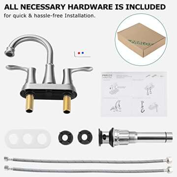 Stylish Brushed Nickel Faucet with Pop-up Drain Assembly