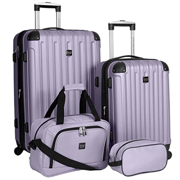 Midtown Hardside Luggage Set - 4 Pieces in Lilac