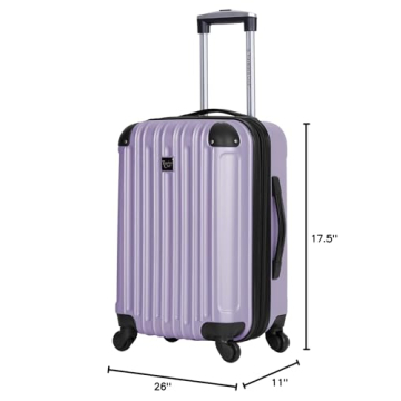 Midtown Hardside Luggage Set - 4 Pieces in Lilac