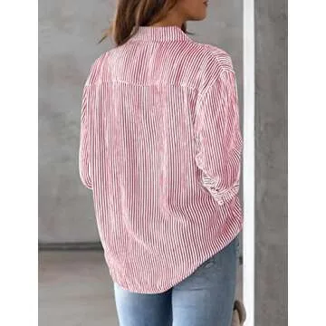 Stylish AISEW Womens Button Down Shirts - Office & Casual