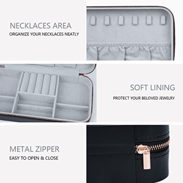 Stylish V-LAFUY Travel Jewelry Case Organizer for Women