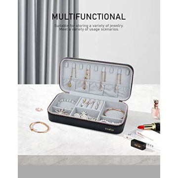 Stylish V-LAFUY Travel Jewelry Case Organizer for Women
