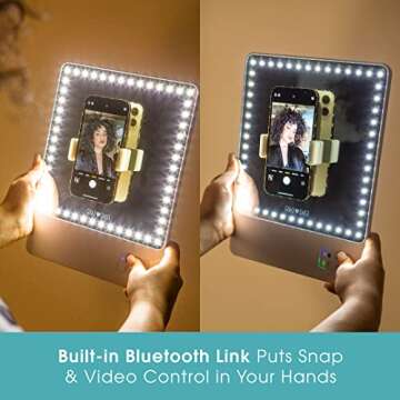 Glamcor Riki Skinny Smart Vanity Mirror with Bluetooth Control