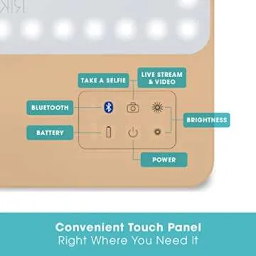 Glamcor Riki Skinny Smart Vanity Mirror with Bluetooth Control