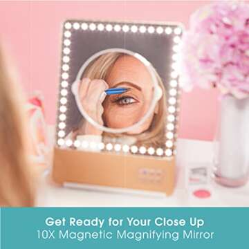 Glamcor Riki Skinny Smart Vanity Mirror with Bluetooth Control