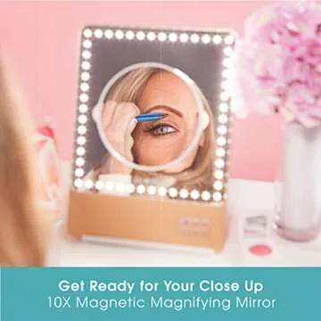 Glamcor Riki Skinny Smart Vanity Mirror with Bluetooth Control